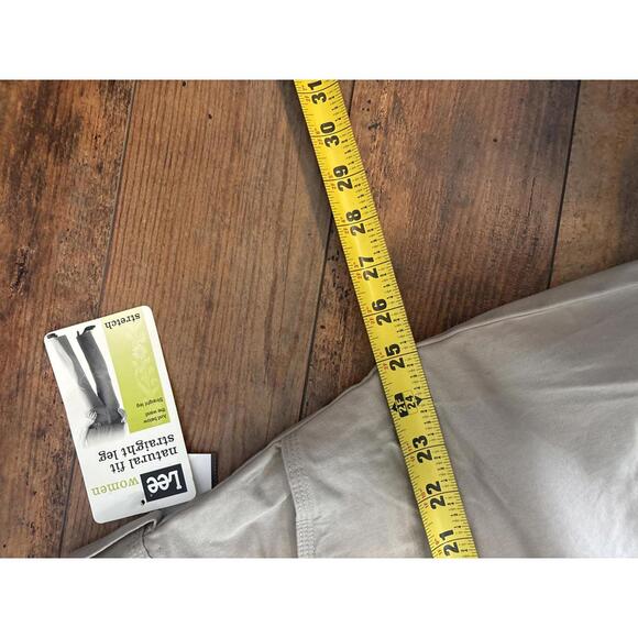 Lee natural straight leg Women's Khaki Dress Pants Size 14 - Picture 6 of 9